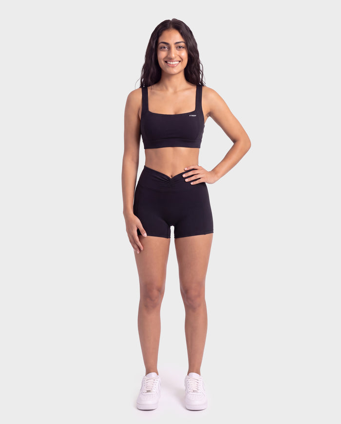 Invisible Push-up Short Set Black