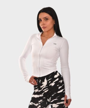 Zip Jacket White Ziper