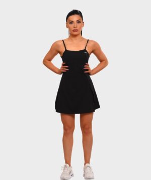 Tennis Dress Black Flower
